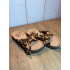 Leopard bow slippers